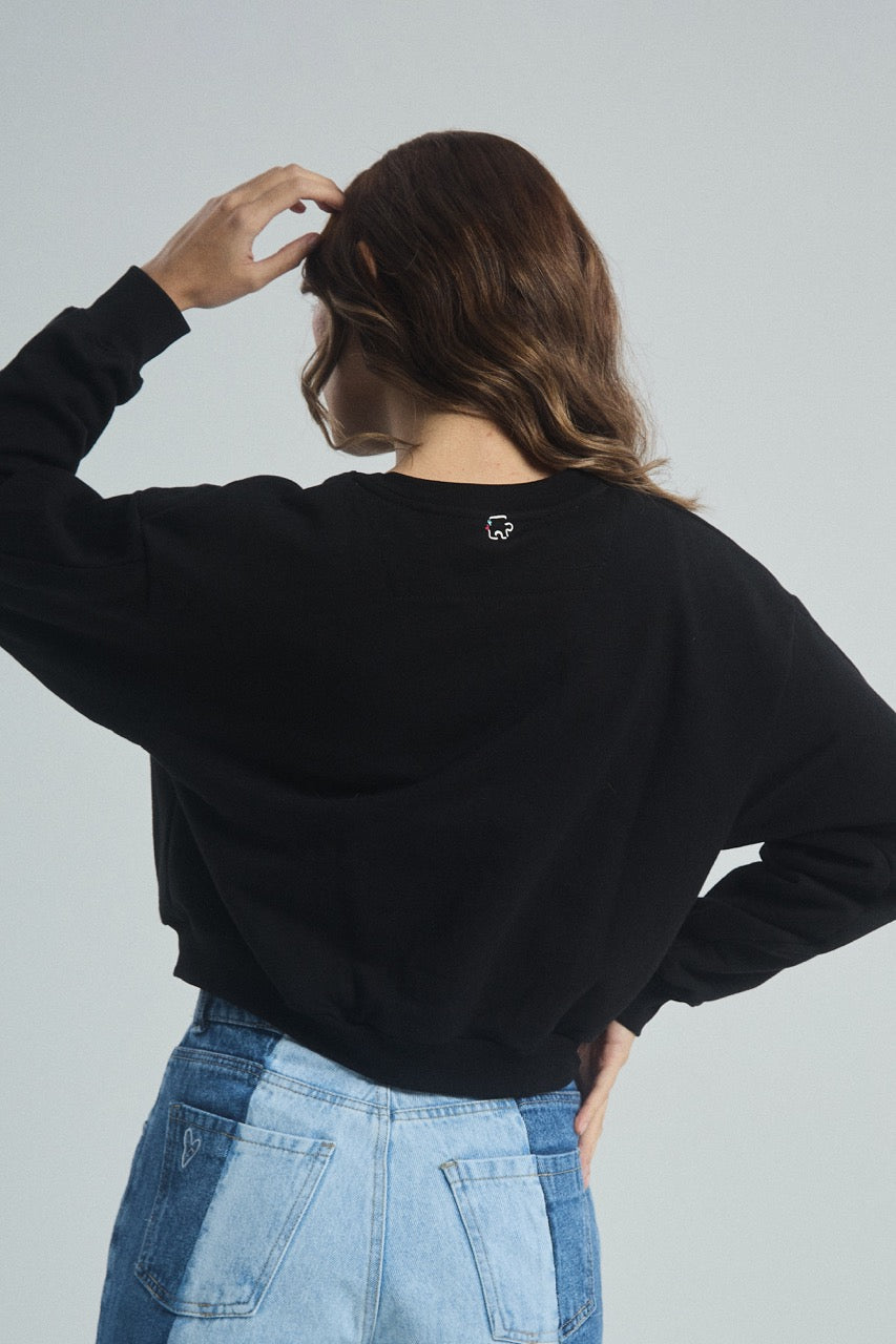 Sudadera Corazón - Negro