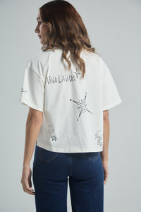 Playera Feel like home - Marfil