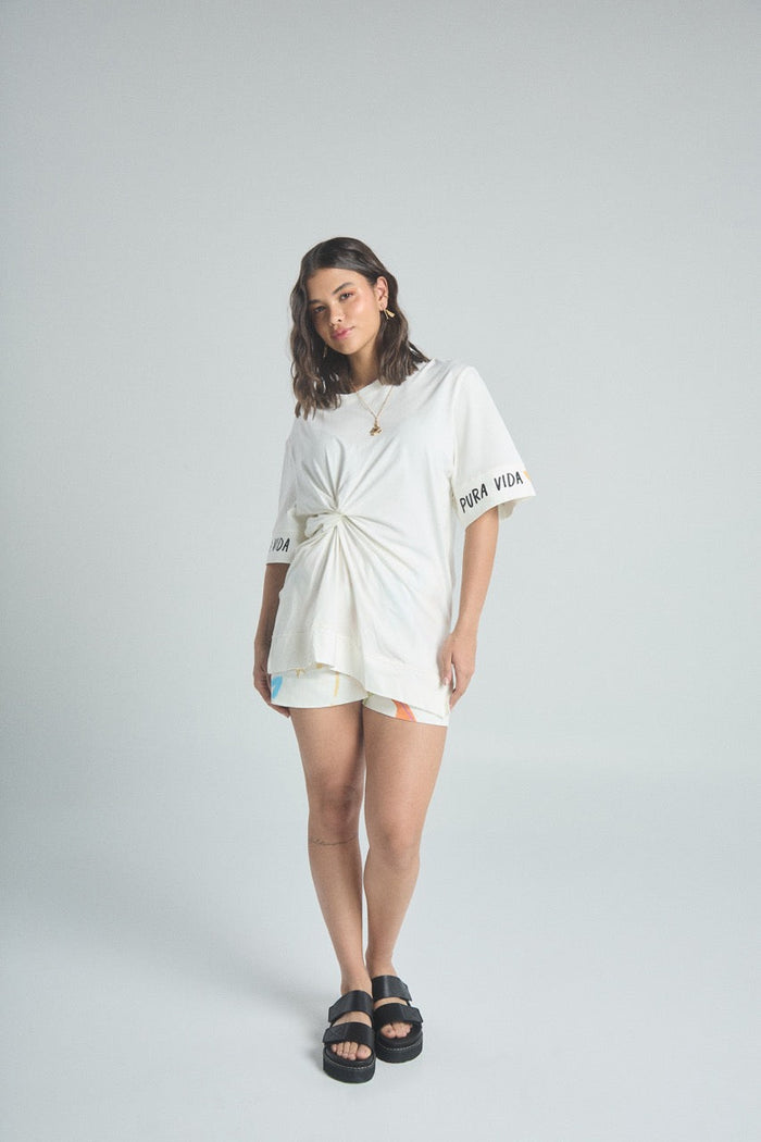 Playera Pura vida - Marfil