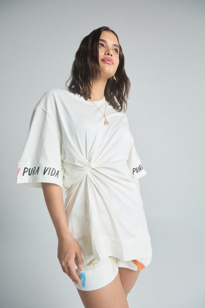 Playera Pura vida - Marfil