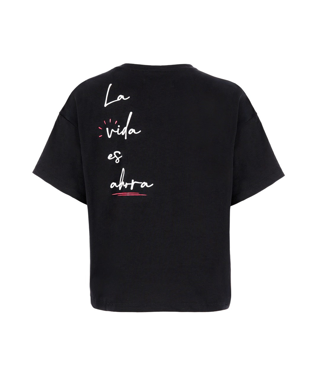 Playera La vida es ahora - Negro