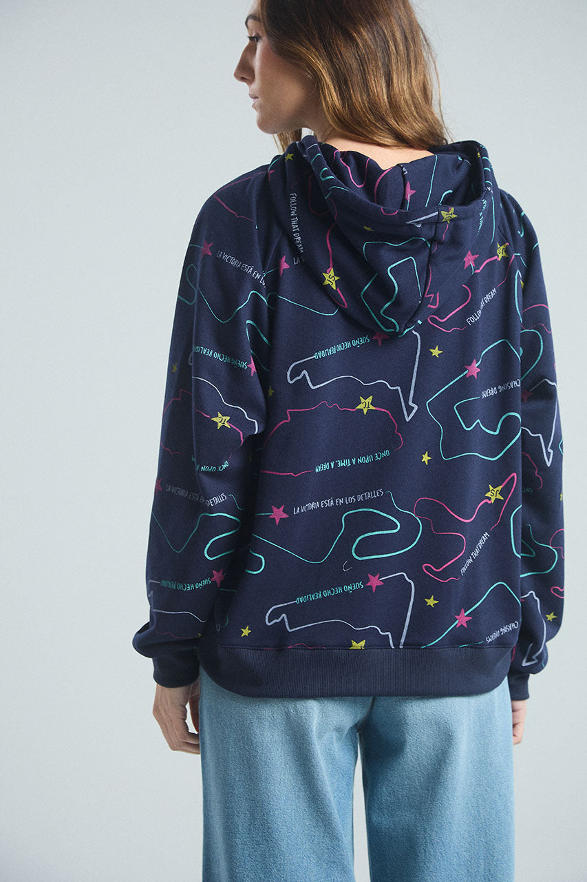 Sudadera Circuitos - Azul