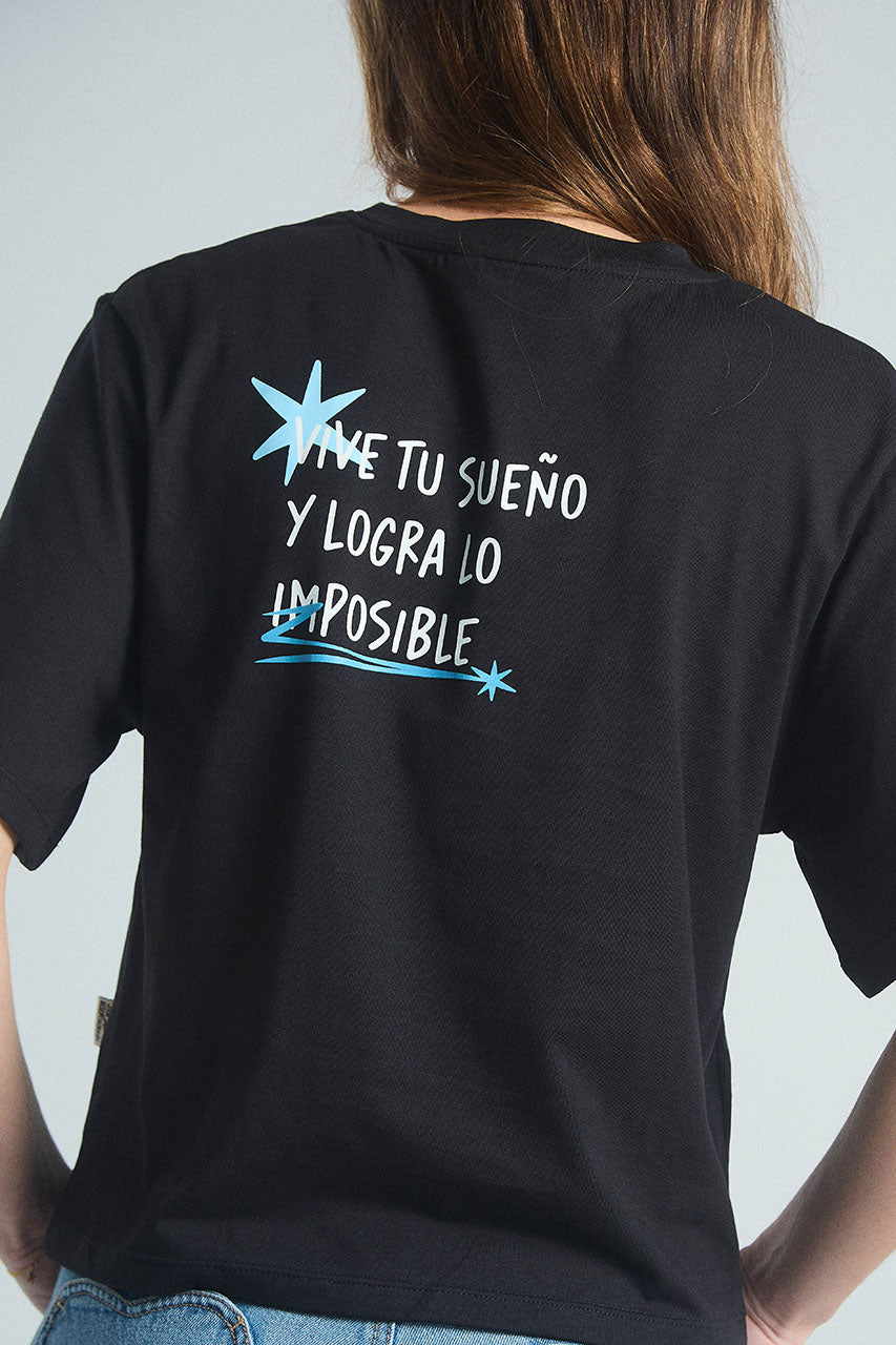 Playera Vive tu sueño - Negro