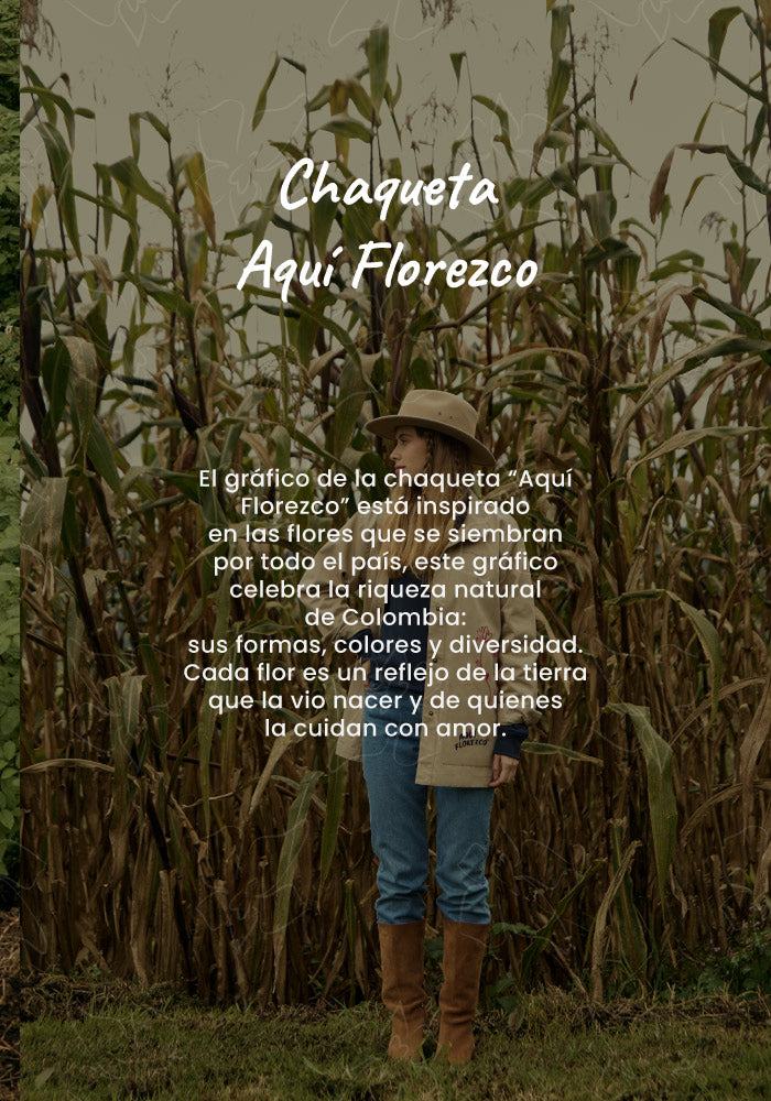 Chamarra Aquí florezco - Caqui
