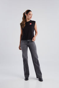 Playera Late mi corazón - Negro