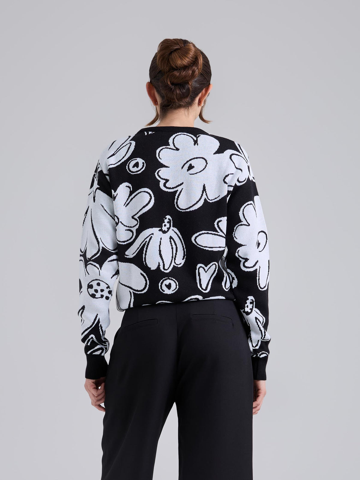 Sudadera Tejido garden - Negro