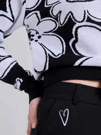 Sudadera Tejido garden - Negro