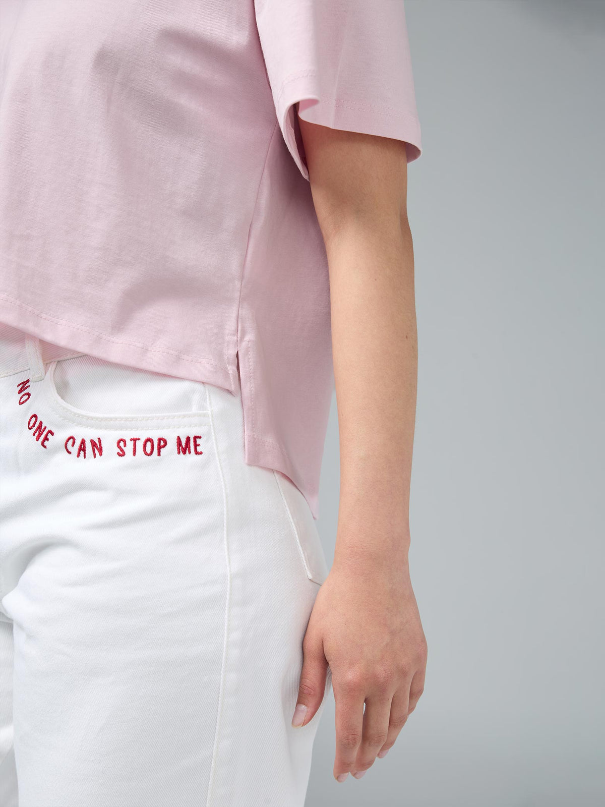 Playera Más fuerte - Rosado