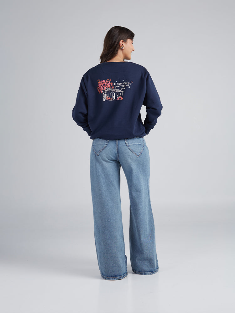 Sudadera Desde casa - Azul
