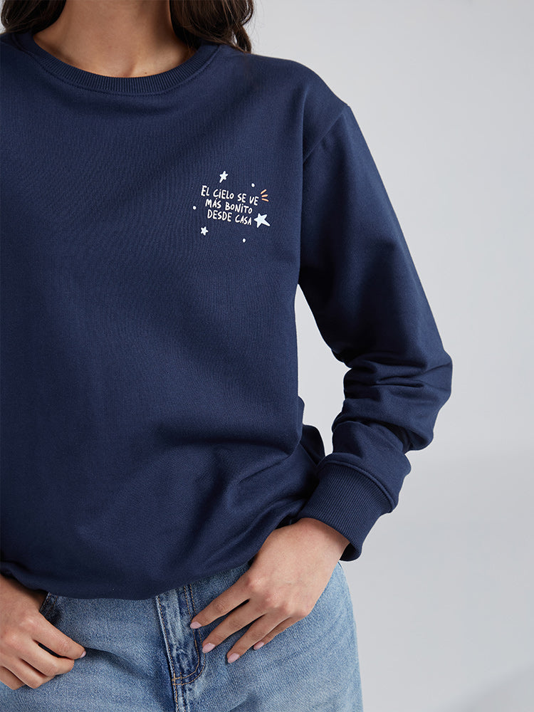Sudadera Desde casa - Azul