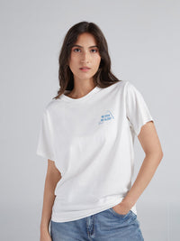 Playera Pistas Hombre - Marfil