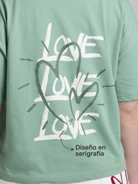 Playera Love - Verde