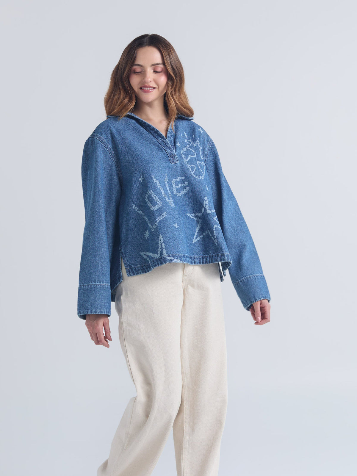 Camisa Amor siempre - Azul