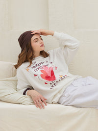 Sudadera Abrazo al corazón - Marfil