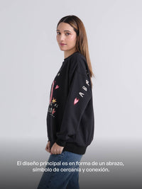 Sudadera Abrazo al corazón - Negro