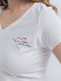 Playera With love - Marfil
