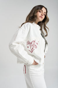 Chamarra With love - Blanco